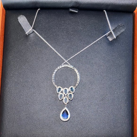 Unique Equss Necklace and Earring Set .925 Sterling Silver - Picture 4 of 10